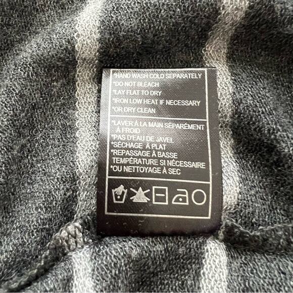 Cupcakes & Cashmere Stripe Malbec Heather Gray Mini Dress Size L - Picture 10 of 11